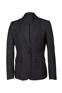 Pinstripe Ladies' Jacket Black