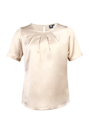 Ladies' Round Neck Blouse Champagne