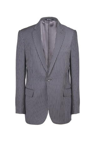 Pinstripe Men's Jacket Grey
