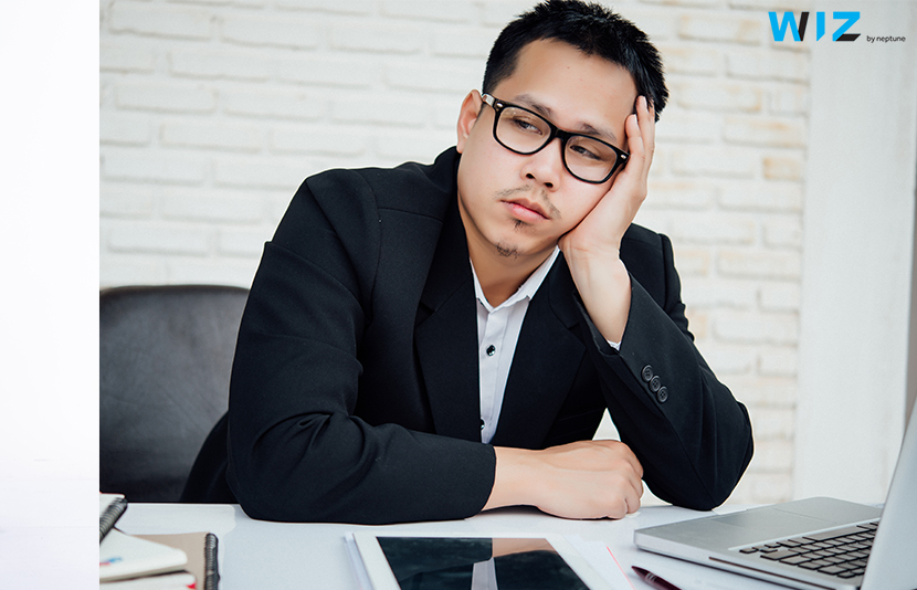 Unhappy Employee in Corporate Uniform