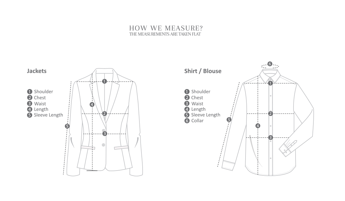 Jacket And Shirt/Blouse Size Guide